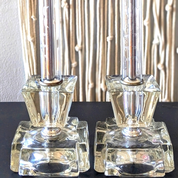 🌟 Vintage Geometric Crystal Table Lamp | Mid-Century Modern Lighting | Elegant - Picture 3 of 6